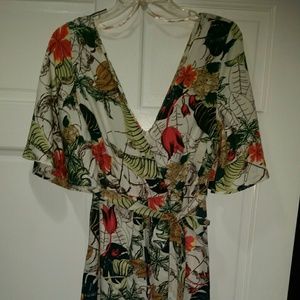 Kimono Sleeve Long Skirt Romper